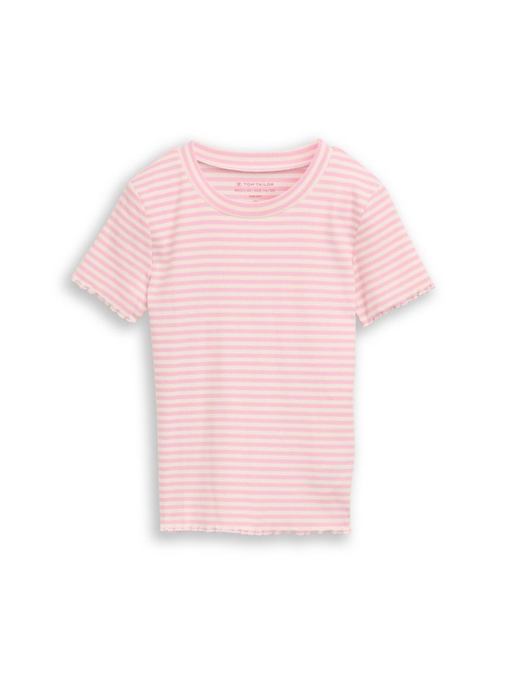 TOM TAILOR T-Shirt T-Shirt Cropped Ripp T-Shirt von TOM TAILOR