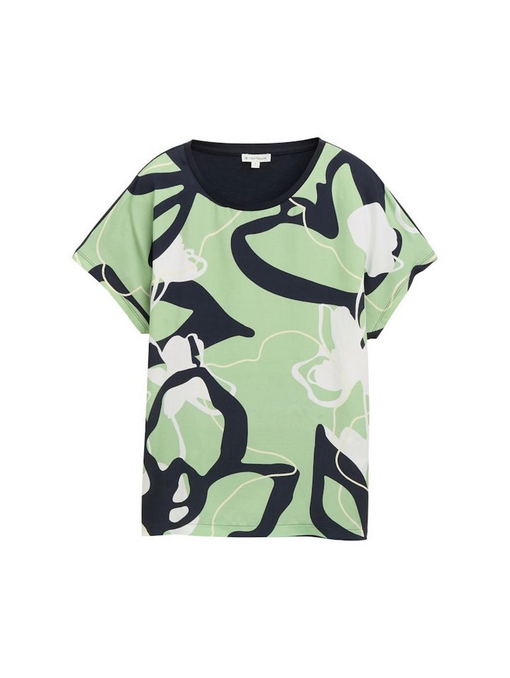TOM TAILOR T-Shirt T-shirt fabric mix true green von TOM TAILOR