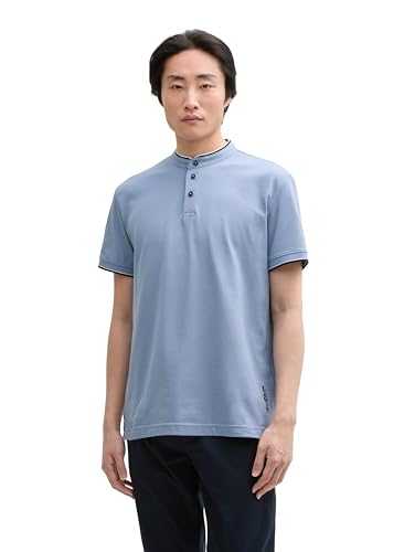 TOM TAILOR T-Shirt in Melange-Optik, Tarmac Grey Tonal Spacedye, XXXL von TOM TAILOR