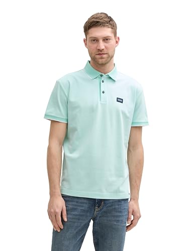 TOM TAILOR T-Shirt mit Brusttasche, Hazy Rose Tonal fine Stripe, XL von TOM TAILOR