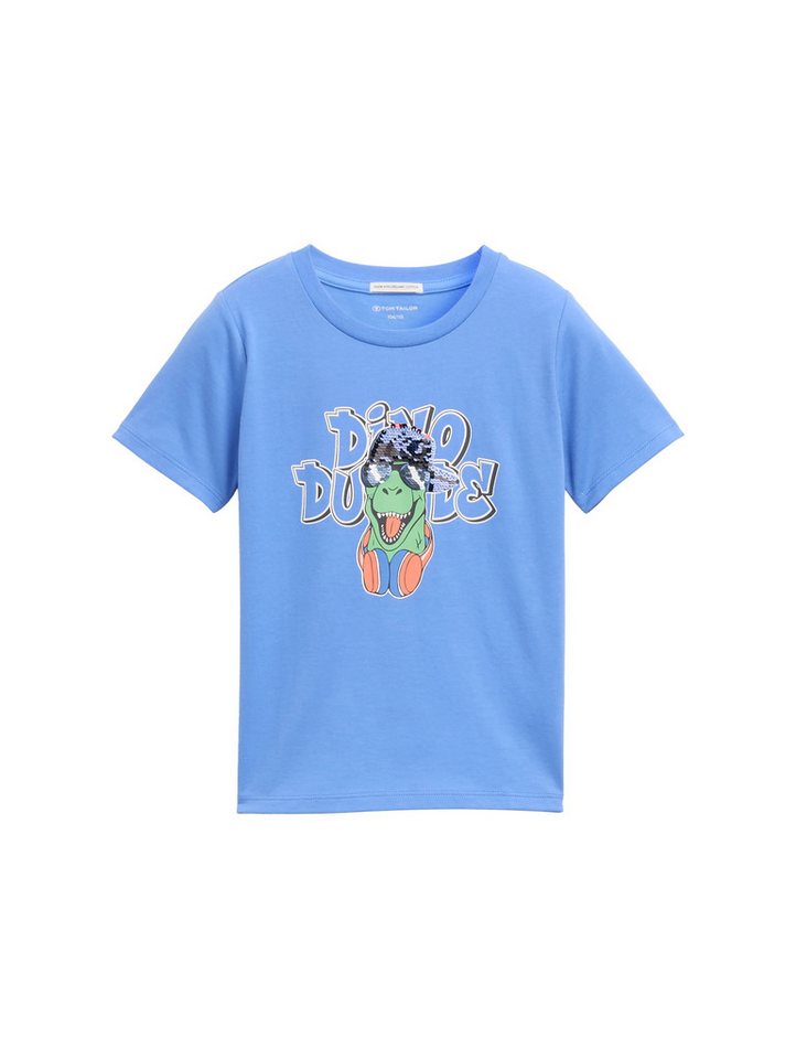 TOM TAILOR T-Shirt mit Druck und Wendepailletten von TOM TAILOR