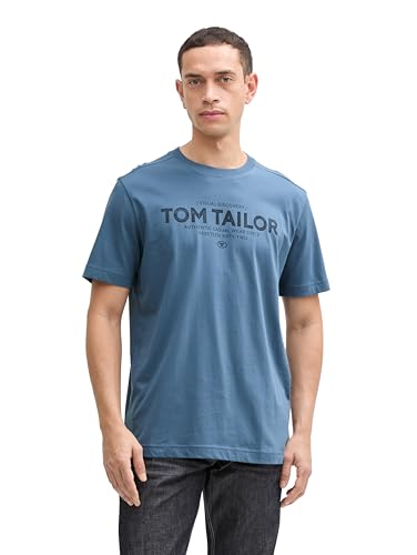 TOM TAILOR T-Shirt mit Herz-Print, Sky Captain Blue, XS TOM TAILOR T-Shirt mit Herz-Print, Sky Captain Blue, XS von TOM TAILOR