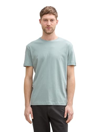TOM TAILOR T-Shirt mit Logo-Print, Light Stone Grey Melange, XS TOM TAILOR T-Shirt mit Logo-Print, Light Stone Grey Melange, XS von TOM TAILOR