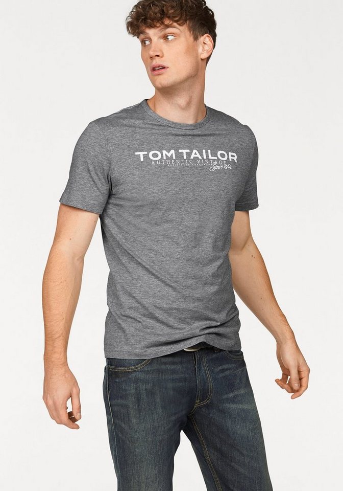TOM TAILOR Rundhalsshirt mit Logoprint von TOM TAILOR