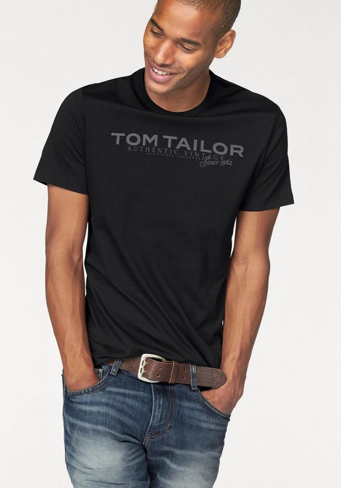 TOM TAILOR Rundhalsshirt mit Logoprint von TOM TAILOR