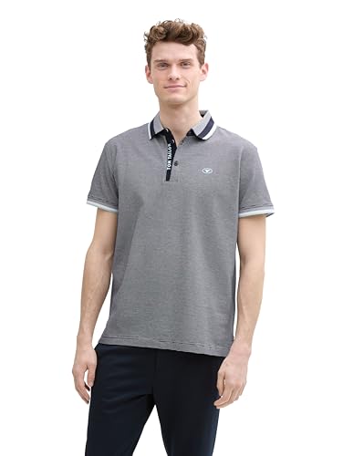 TOM TAILOR T-Shirt mit Muster, Navy Multi Leaf Design, XXXL von TOM TAILOR