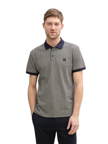 TOM TAILOR T-Shirt mit Streifenmuster, Lime White Irregular Stripe, XXL von TOM TAILOR