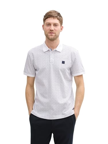 TOM TAILOR T-Shirt mit Streifenmuster, Mystical Blue Irregular Stripe, XXL von TOM TAILOR