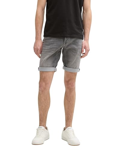 TOM TAILOR TTJOSH Regular Slim Jeans Shorts, Used Mid Stone Blue Denim, 38 von TOM TAILOR