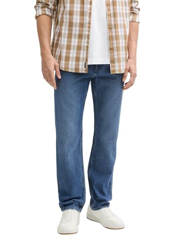 TOM TAILOR TTMARVIN Straight Jeans, Used Bleached Blue Denim, 33/32 von TOM TAILOR