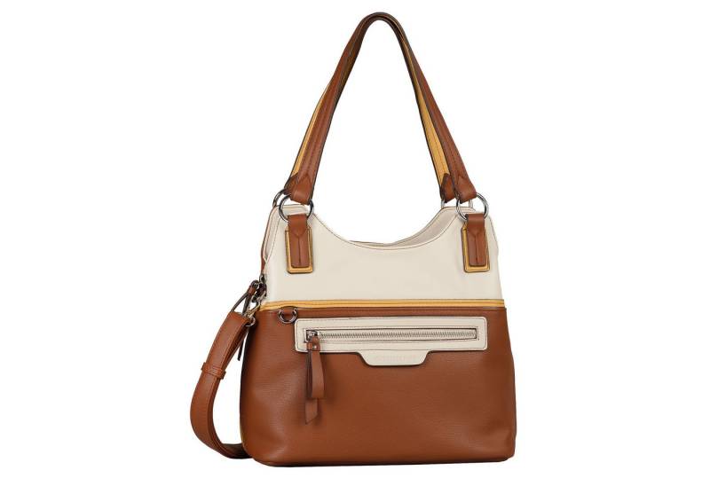 TOM TAILOR Umhängetasche Shopper Jule MIXED COGNAC von TOM TAILOR