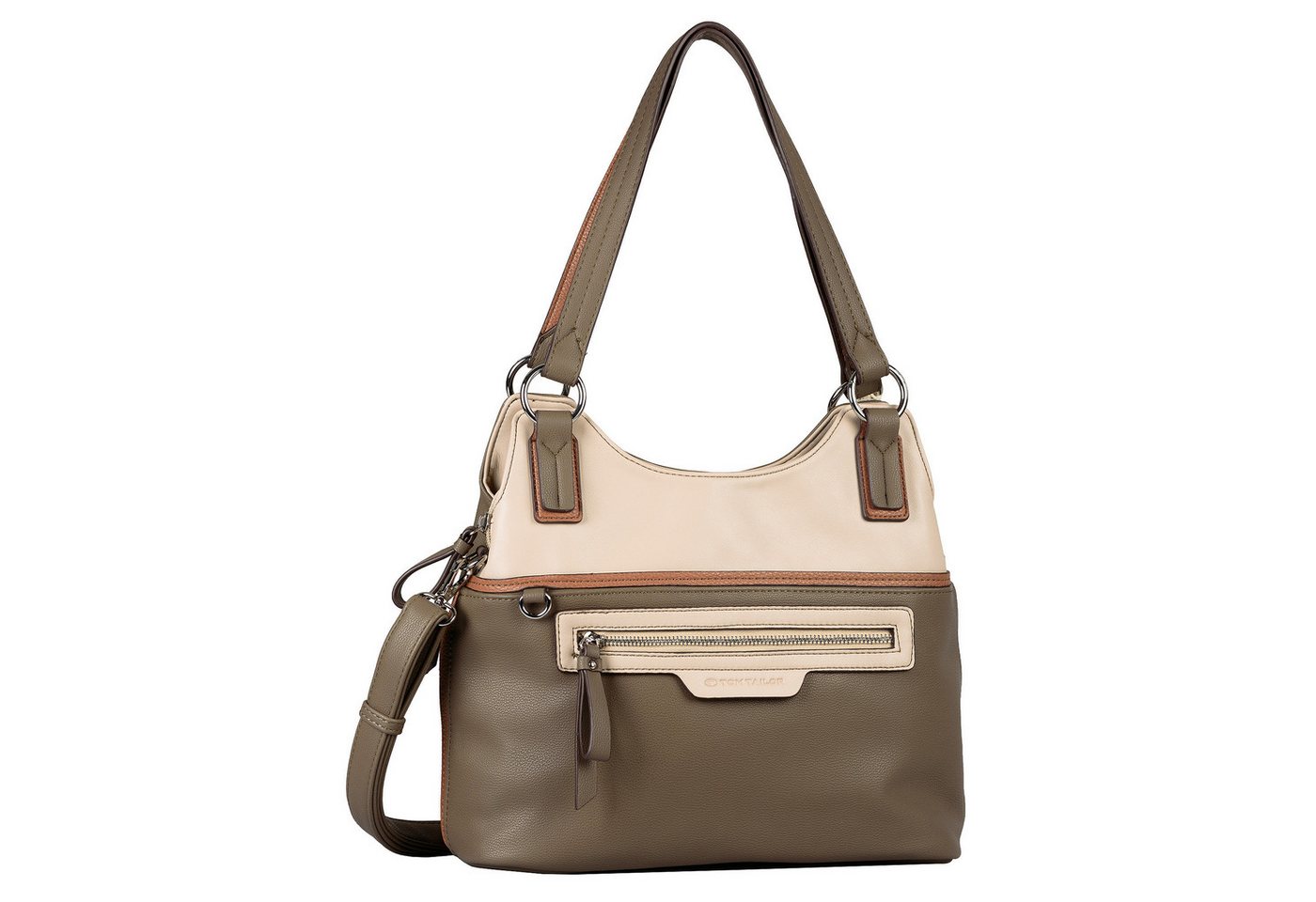 TOM TAILOR Umhängetasche Shopper Jule MIXED TAUPE von TOM TAILOR