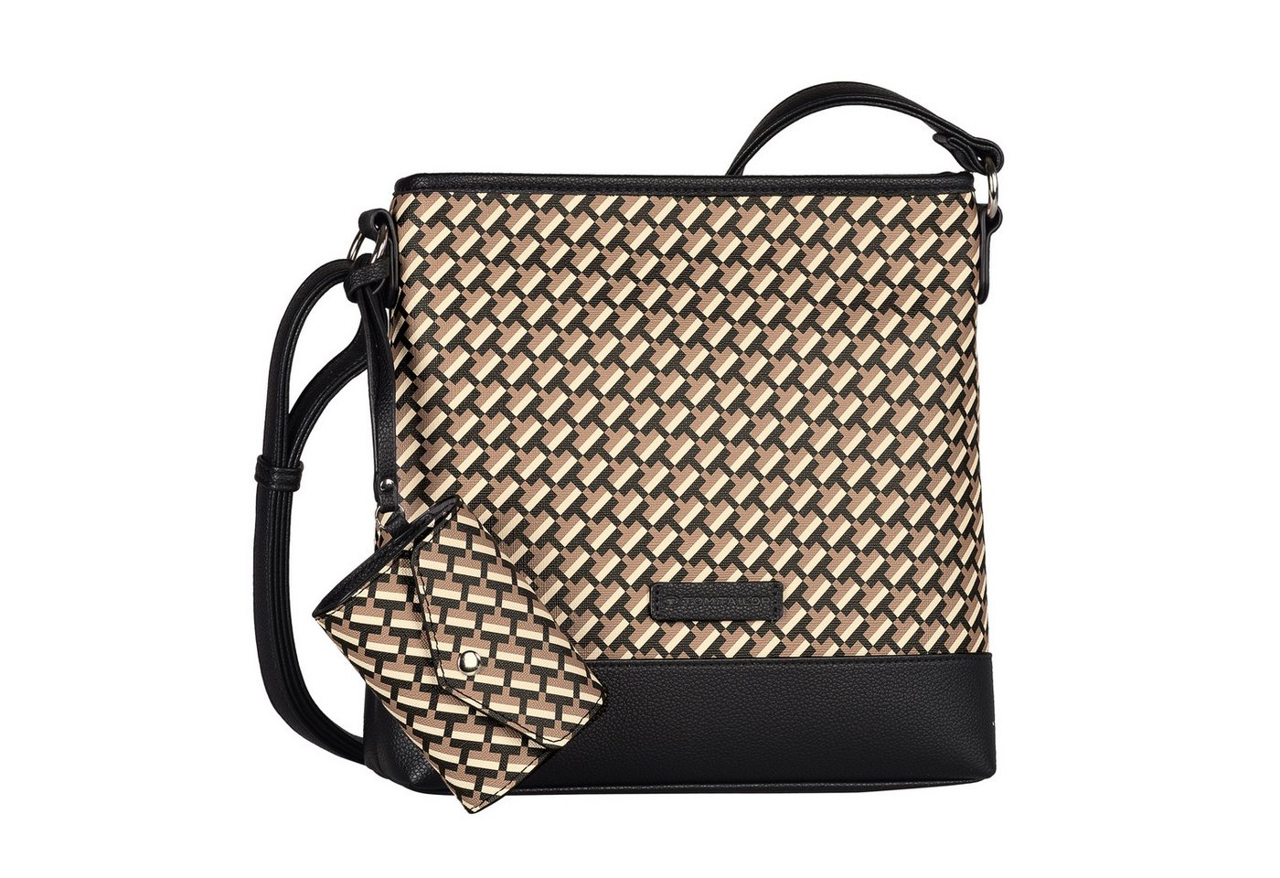 TOM TAILOR Umhängetasche Xenia (Set, Mit abnehmbarer Außentasche), Damen Schultertasche, Handtasche mit buntem Kontrastdruck von TOM TAILOR