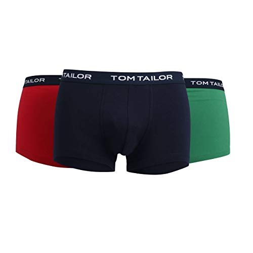 Tom Tailor Underwear Herren Hip Pants 3er Pack 70162-6061 Retroshorts, Blau (red-Navy-Green 2292), Medium (Herstellergröße: M/5) von TOM TAILOR
