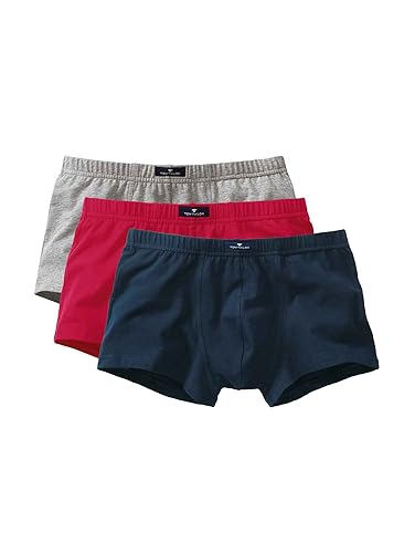 Tom Tailor Underwear Herren Hip Pants 3er Pack 8710-6061 Retroshorts, Blau (Melange-red-Navy 9314), Large (Herstellergröße: L/6) von TOM TAILOR