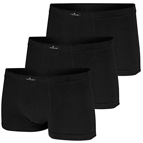Tom Tailor Underwear Herren Hip Pants 3er Pack 8710-6061 Retroshorts, Schwarz (Black 9000), X-Large (Herstellergröße: XL/7) von TOM TAILOR