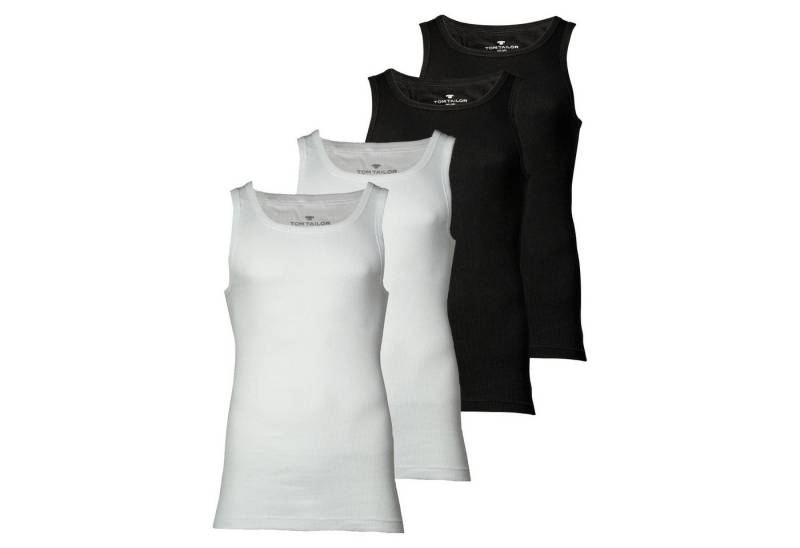 TOM TAILOR Unterhemd Herren Unterhemd 4er Pack Baumwolle (Packung, 4er Pack) von TOM TAILOR