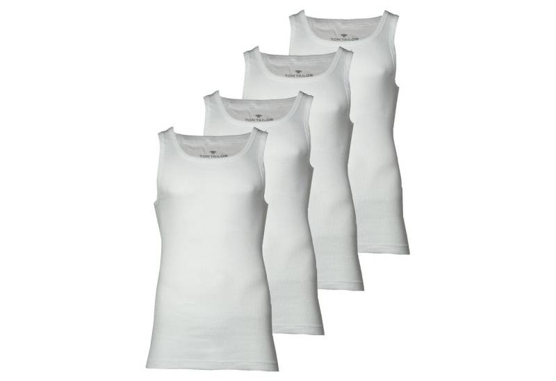 TOM TAILOR Unterhemd Herren Unterhemd 4er Pack Baumwolle (Packung, 4er Pack) von TOM TAILOR