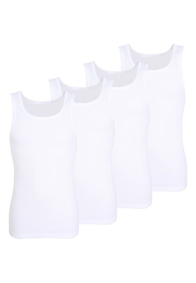 TOM TAILOR Unterhemd TOM TAILOR Herren Tank-Top weiß uni 4er Pack (4-St) von TOM TAILOR