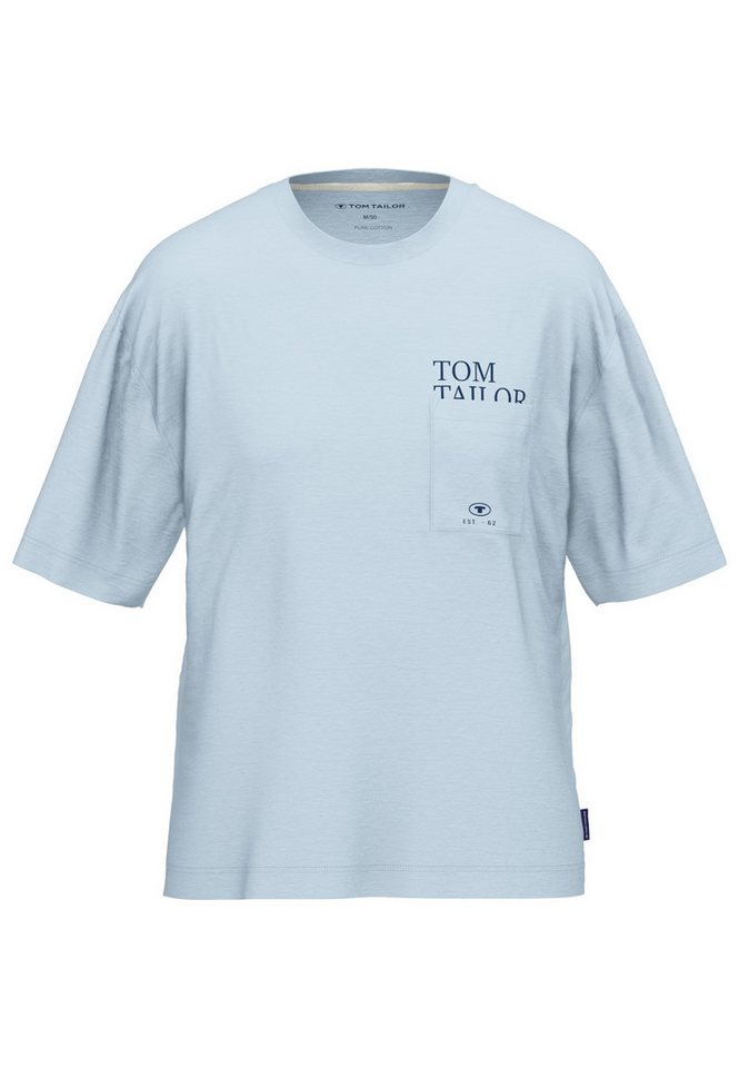 TOM TAILOR Unterziehshirt TOM TAILOR Herren T-Shirt blau uni (1-St) von TOM TAILOR