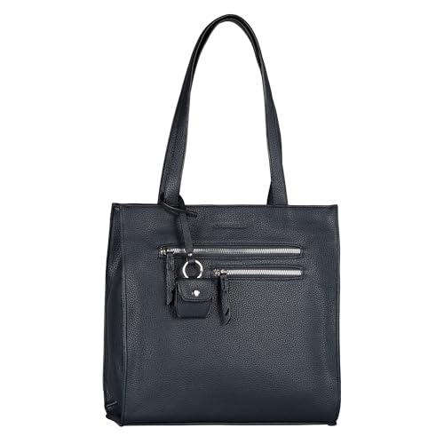 TOM TAILOR Winona Damen Shopper Umhängetasche Reißverschluss Mittelgroß Blau von TOM TAILOR