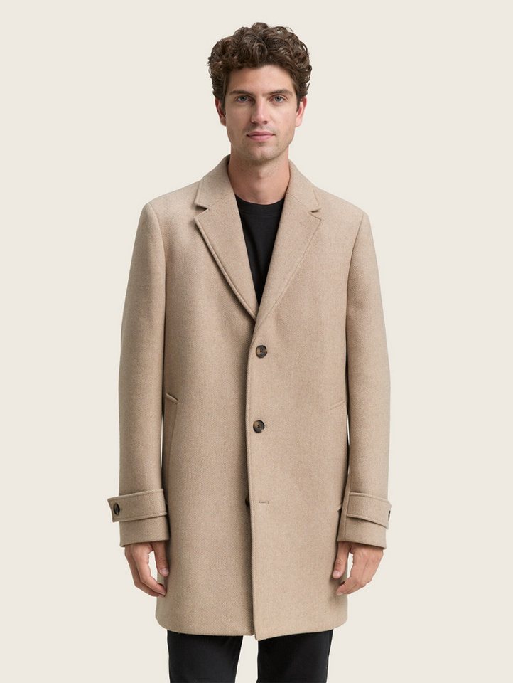 TOM TAILOR Wollmantel Wollmantel mit Reverskragen Wollmantel mit Reverskragen von TOM TAILOR
