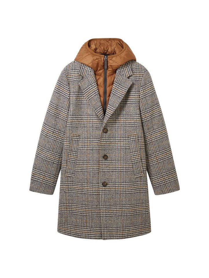 TOM TAILOR Wollmantel wool coat 2 in 1 wit von TOM TAILOR