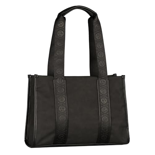 TOM TAILOR Yara Damen Shopper Umhängetasche Reißverschluss Groß Schwarz von TOM TAILOR