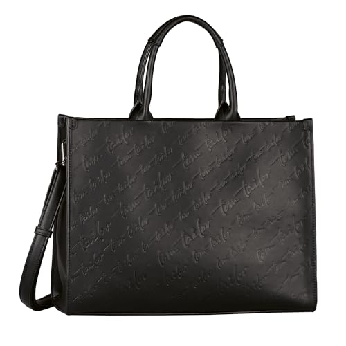 TOM TAILOR Denice Damen Shopper Umhängetasche Reißverschluss Mittelgroß Schwarz von TOM TAILOR