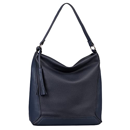 TOM TAILOR bags Isa Damen Hobo Bag Schultertasche Mittelgroß Blau von TOM TAILOR