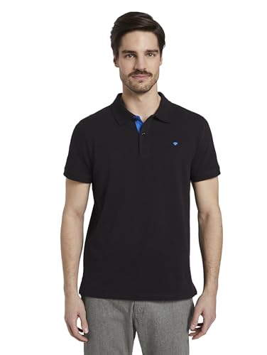 TOM TAILOR Herren Basic Poloshirt 1016502, 29999 - Black, M von TOM TAILOR