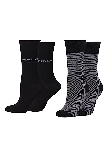 TOM TAILOR women socks 4er stripe black 35-38 von TOM TAILOR