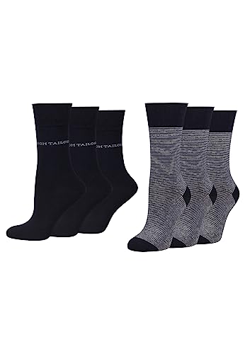 TOM TAILOR women socks 6er stripe dark navy 35-38 von TOM TAILOR