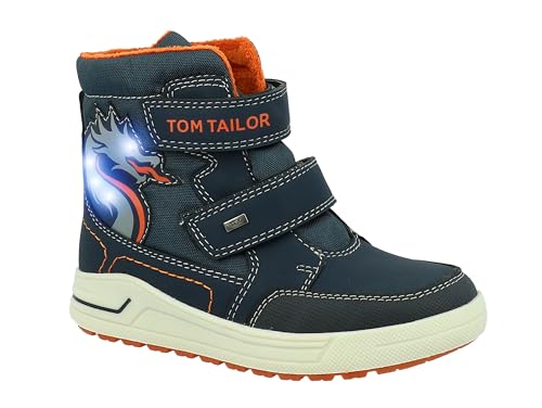 Tom Tailor 4273401 Halblange Stiefel, Navy-orange, 28 EU von TOM TAILOR