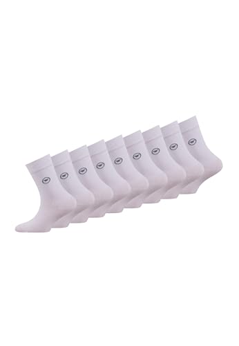 TOM TAILOR Basic KinderStrümpfe 9erPack 9203 white weiß Kids-Socken 9Paar Mehrfachpack Größe 23-38, Size:35-38 von TOM TAILOR