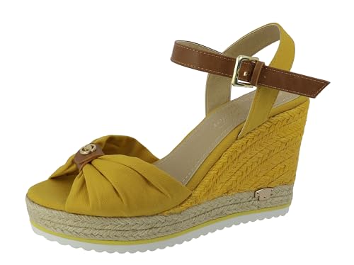 Tom Tailor Damen 1190202 Keilsandale, Yellow, 39 EU von TOM TAILOR