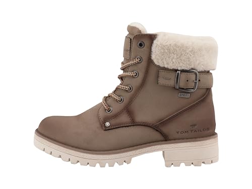 Tom Tailor Damen 4290100014 Mode-Stiefel, Taupe, 41 EU von TOM TAILOR