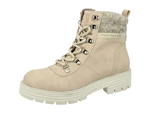 Tom Tailor Damen 4291319 Stiefelette, Cream, 38 EU von TOM TAILOR