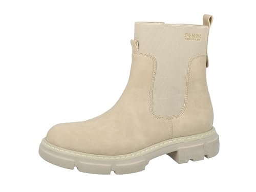 Tom Tailor Damen 4296203 Chelsea-Stiefel, Cream, 41 EU von TOM TAILOR