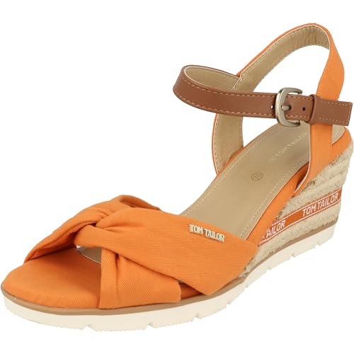 Tom Tailor Damen 5390040007 Keilsandale, orange, 36 EU von TOM TAILOR