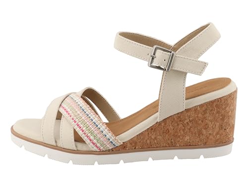 Tom Tailor Damen 5390040025 Keilsandale, Cream, 42 EU von TOM TAILOR