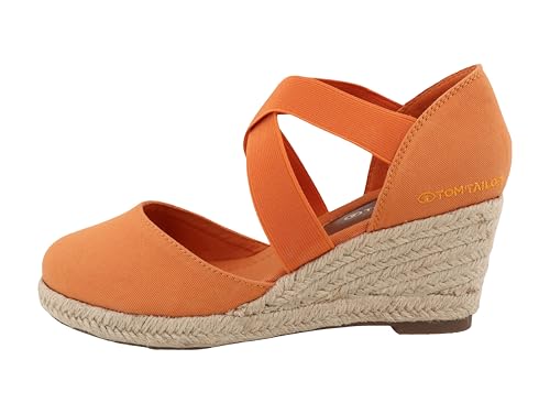 Tom Tailor Damen 5390090020 Keilsandale, orange, 41 EU von TOM TAILOR