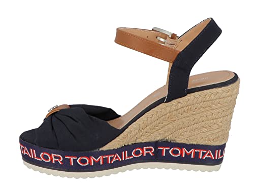 Tom Tailor Damen 5390214 Keilsandale, Navy, 36 EU von TOM TAILOR