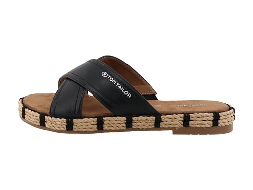 Tom Tailor Damen 5390850021 Schiebe-Sandalen, Black, 40 EU von TOM TAILOR