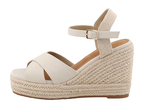 Tom Tailor Damen 5390900012 Keilsandale, Offwhite, 41 EU Tom Tailor Damen 5390900012 Keilsandale, Offwhite, 41 EU von TOM TAILOR