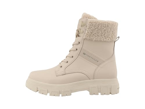 Tom Tailor Damen 6390890021 Mode-Stiefel, beige, 37 EU von TOM TAILOR