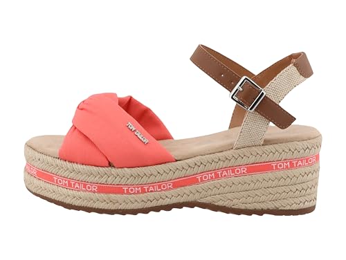 Tom Tailor Damen 7490040003 Keilsandale, Coral, 40 EU von TOM TAILOR