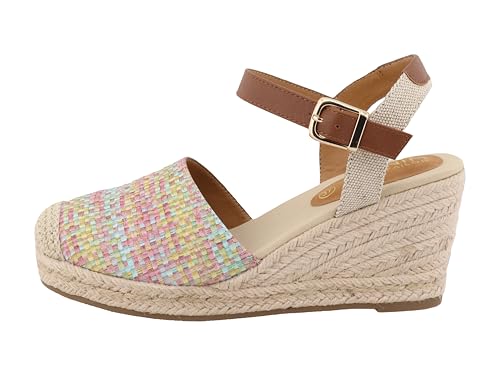 Tom Tailor Damen 7490730007 Keilsandale, Rose-Multi, 41 EU von TOM TAILOR