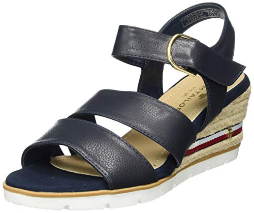 Tom Tailor Damen 8090402 Riemchensandalen, Blau (Navy 00003) von TOM TAILOR