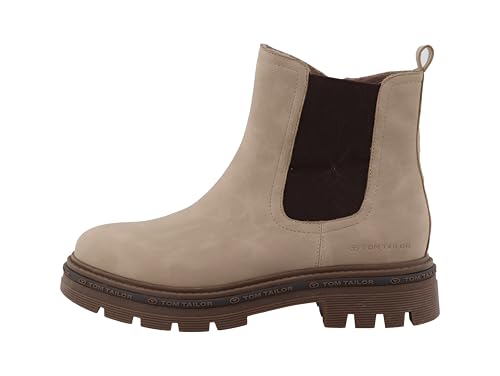 Tom Tailor Damen 8490120009 Mode-Stiefel, dkcream, 40 EU von TOM TAILOR